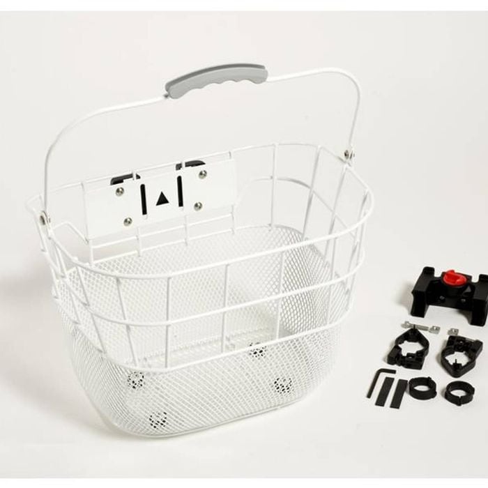 Go Easy White Front Bicycle Basket