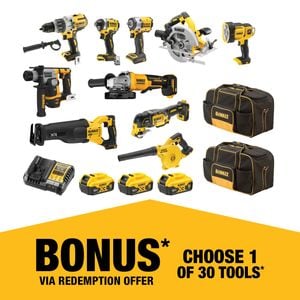 DeWALT 18V XR 10 Piece Combo Kit DCZ1085P3-XE