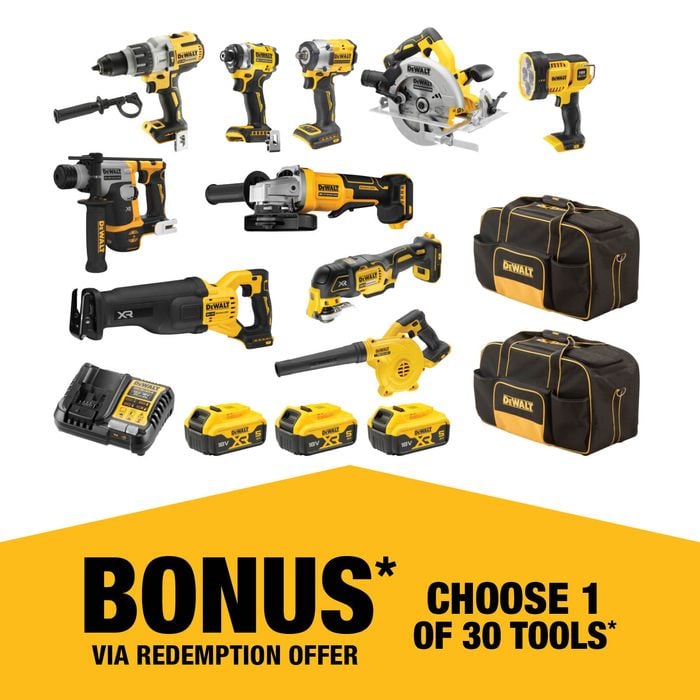 DeWALT 18V XR 10 Piece Combo Kit DCZ1085P3-XE
