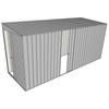 Build-a-Shed 1.5 x 4.5 x 2m Sliding Door Tunnel Shed with Sliding Side Door - Zinc