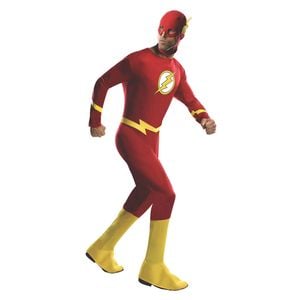 Rubies The Flash Adult Mens Dress Up Party Costume Jumpsuit/Hooded Mask Size XL