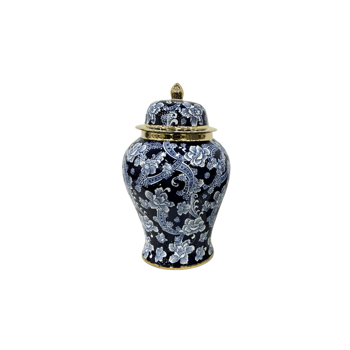 Elegant Collections Large Blue Lucy Ceramic Urn