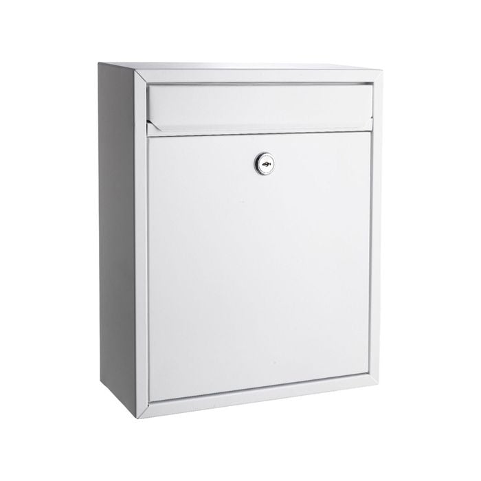 Sandleford White Napoli Wall Mount Letterbox
