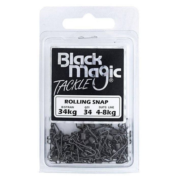 Black Magic Rolling Swivel With Snap Economy Pack 48kg (34kg Breaking Strain)