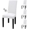 Catzon 4 Pcs Dining Chair Covers Waterproof Stretch-White