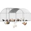 Advwin Outdoor Walk-in Large Metal Chicken Coop Multi-Purpose Chicken Run Cage for Chickens Rabbits Ducks