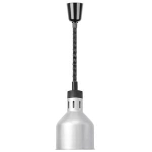 Apuro Retractable Heat Lamp Shade Silver Finish Dr758-a 216mm Commercial Food Warmer