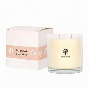 Nicola Spring 400g Soy Wax Scented Candle - Tropical Sunrise - 45 Hour Burn Time Relaxation Aromatherapy Gift Ready Jar Candle