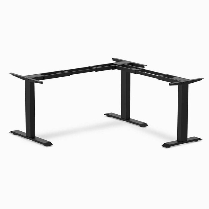Desky Zero Fixed L-shape Desk Frame - Matte Black