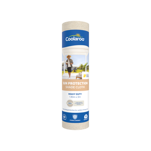 Coolaroo 1.83 x 3m Shell Heavy-Duty Sun Protection 90% UV Block Shade Cloth