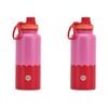 2PK Annabel Trends Watermate Wave 1000ml Stainless Steel Bottle Pink Red