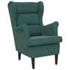 vidaXL Armchair Single Sofa Upholstered Armchair Living Room Dark Green Velvet