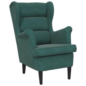 vidaXL Armchair Single Sofa Upholstered Armchair Living Room Dark Green Velvet