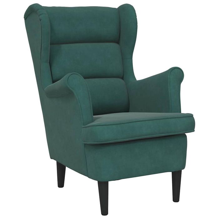 vidaXL Armchair Single Sofa Upholstered Armchair Living Room Dark Green Velvet