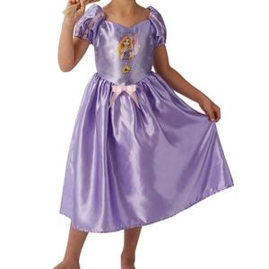 Disney Rapunzel Halloween Costume for Kids with Satin Bodice and Flowing Skirt - Purple Colour, 6-8-YRS