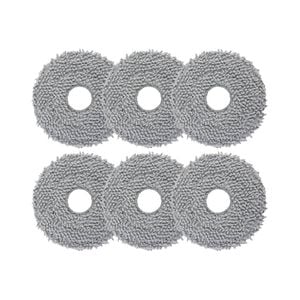Catzon 6pcs Mop Pads For Roborock P20 Pro Qrevo Curv Edge Vacuum