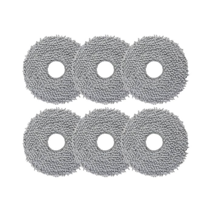 Catzon 6pcs Mop Pads For Roborock P20 Pro Qrevo Curv Edge Vacuum