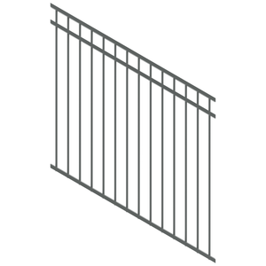 ProtectorAl 350-1200W x 1200H Monument DTR All Up Pool Fence Panel Raked 16-30º