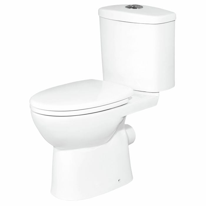 Estilo White Close Coupled Rimless P Trap Toilet Suite 4