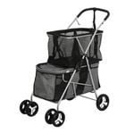 Pawz 2-Tier Pet Stroller Grey