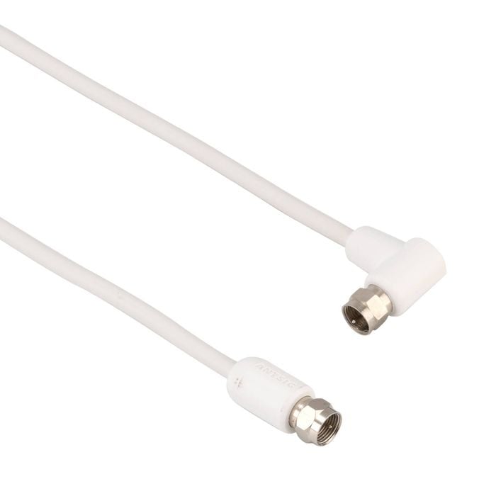 Antsig 2m White Right Angle F Type Male Antenna Cable Accessory