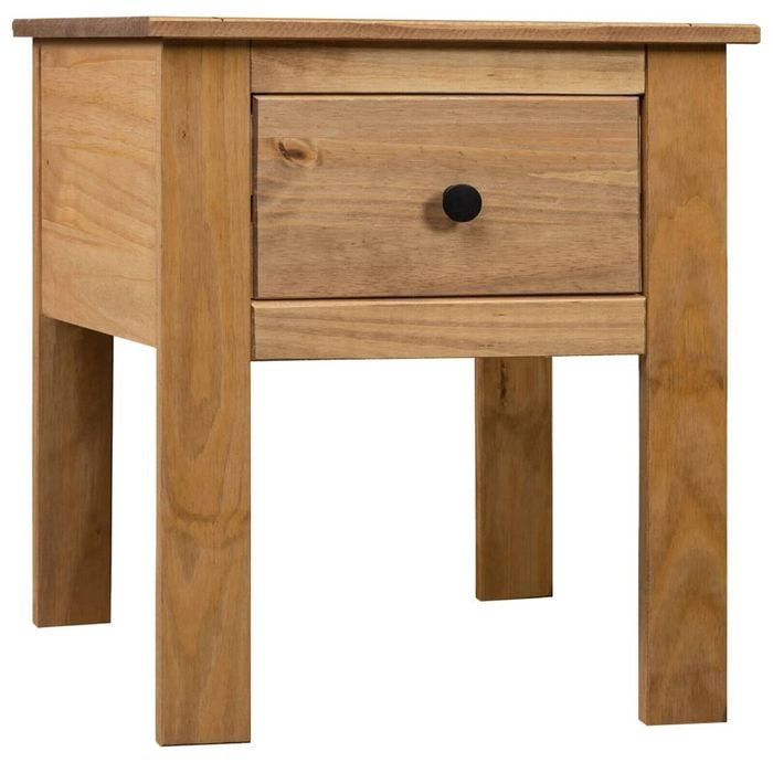 vidaXL Solid Pine Wood Bedside Cabinet 46cm Pine Panama Range Bedroom Table