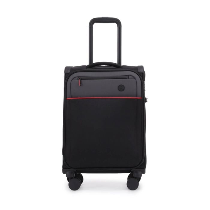 Paklite Outline Small Travel Luggage Spinner Wheels Suitcase 43l Black/red
