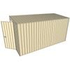 Build-a-Shed 1.5 x 3.7 x 2m Single Hinged Door Skillion Shed - Cream