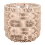 Astin Sinclair 230 x 220mm Cream Poly Rattan Basket Planter Small