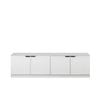 European Cabinetry Hampton Pull Black Bucharest TV Unit White