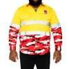 NRL Dragons 'Camo' Hi-Vis L/S Cotton Drill Shirt - 5XL