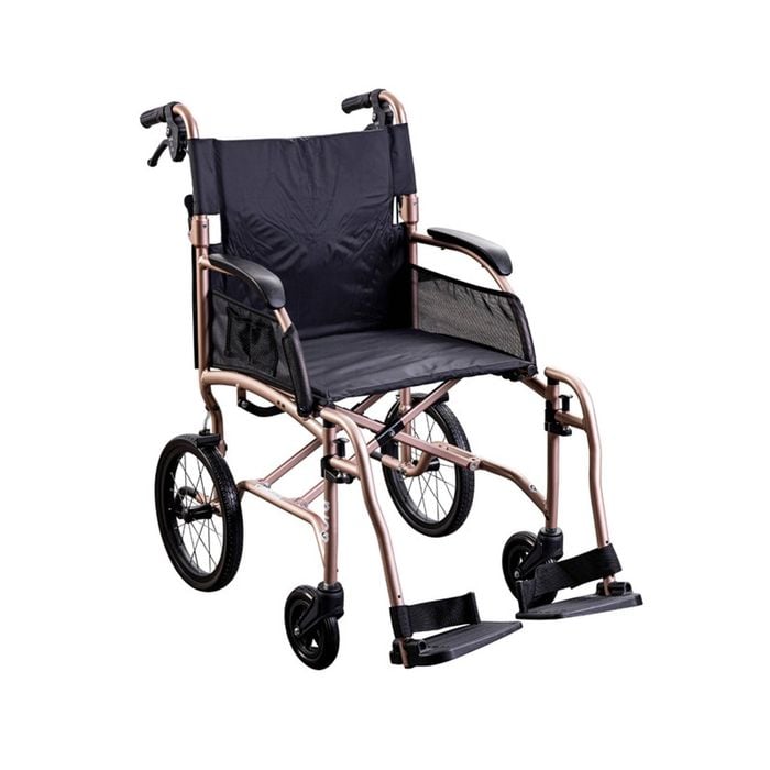 Unicare Health-460mm-Rose Gold-Aura-Lightweight Transit Wheelchair