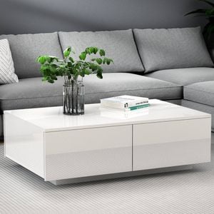 Artiss 95 x 60 x 31cm White Coffee Table