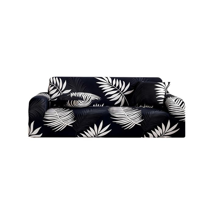 SOGA High Stretch 3-Seater Leaf Design Sofa Slipcover
