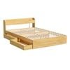 Artiss Wooden Bed Frame Double Wooden Beds Base with Charging Ports