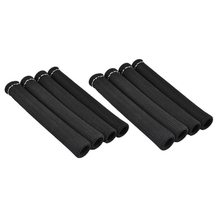 Cal Custom Heat Solutions Black 7.5" Spark Plug Heat Sleeves Set of 8, Wire Lead Boot