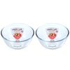 2pk Lemon & Lime Yorkshire Glass 2.6L/22.5cm Mixing Bowl - Clear
