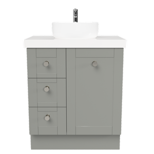 New England Joinery 750mm Diadem Centre Basin Freedom Top Floor Standing Vanity