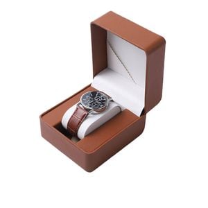Catzon Watch Box Single Slot Portable Organizer Display Case-coffee