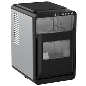 YOPOWER Countertop Crescent Ice Maker, 12KG/24H Ice Machine with Adjustable Ice Thickness, 1.8L Water Tank