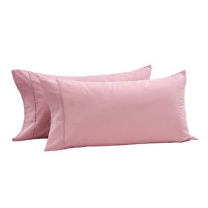 Dreamaker Bonnie Washed Cotton King Pillowcase Twin Pack Pink Pearl 50x90cm
