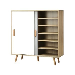 Oikiture Shoe Cabinet Storage Organiser Shoes Rack Sideboard Shelf Cupboard