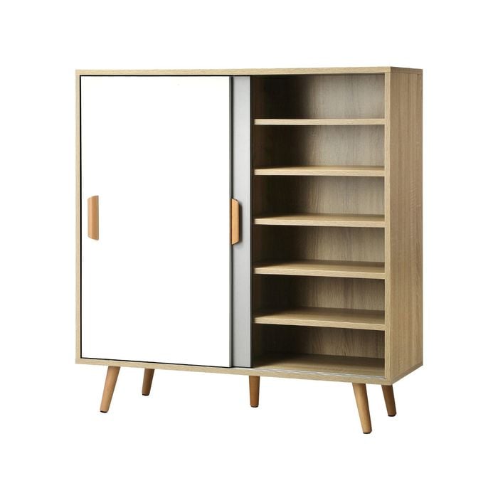 Oikiture Shoe Cabinet Storage Organiser Shoes Rack Sideboard Shelf Cupboard