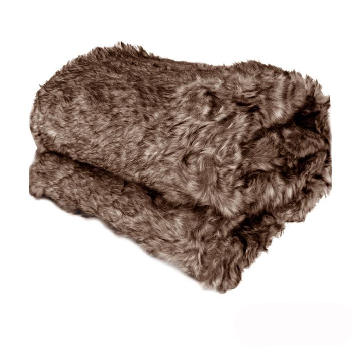 Dale Animal Faux Fur Throw Rug 127 x 152 cm Sika Deer
