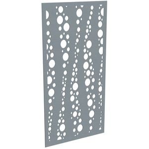 ProtectorAl 300-1200 x 1201-2400mm Silver Brushed/Gloss White Bubbles Unframed Composite Deco Panel
