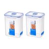 2x Lock & Classic Rectangular Tall Airtight Seal Food Storage Container 1.8L