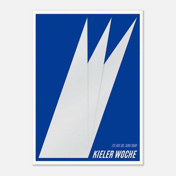 Galrie Kieler Woche 1968 Regatta Vintage Art Poster - Sailing History, Poster Only, 50 x 70cm (20 x 28inch)