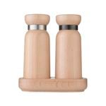 Icon Chef Salt And Pepper Mill Set With Tray - Bayeux, Natural