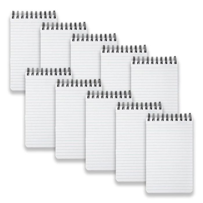 10pc Spirax P563b Pp Reporters Writing Notebook Note Pad Stationery 300pgs Black