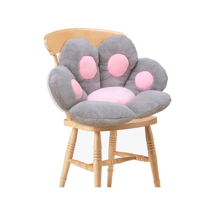 SOGA Grey Paw Shape Cushion Pillow Backseat